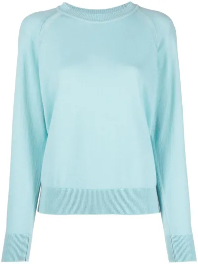 Barrie Fine-knit Cashmere Jumper In Blue