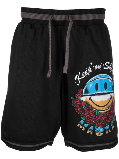 Market Logo Drawstring Shorts In Black