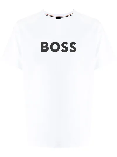 Hugo Boss White Logo Cotton T-shirt