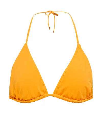 Nanushka Caia Triangle Bikini Top In Orange