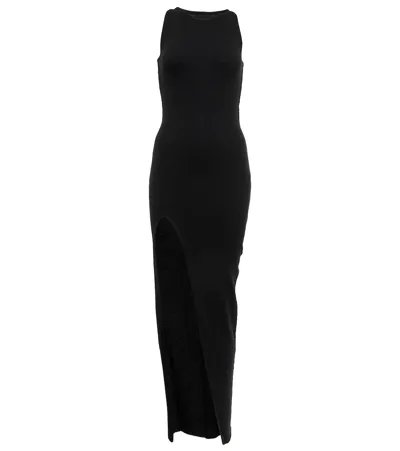 Rick Owens Recycled Cashmere Bodycon Dress In Black