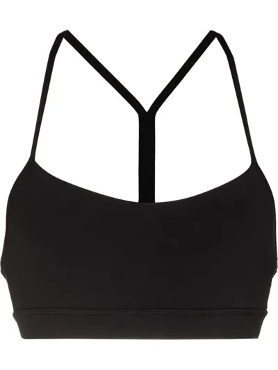 Lululemon Flow Y Nulu Stretch-jersey Bra In Black