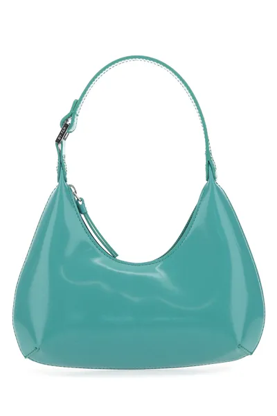 By Far Turquoise Leather Baby Amber Hand Bag Lightblue  Donna Tu In Blue