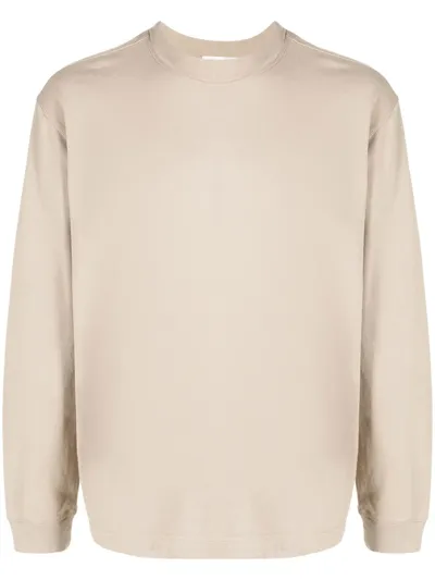 Rito Structure Solid-color Long-sleeve Swaetshirt In Neutrals