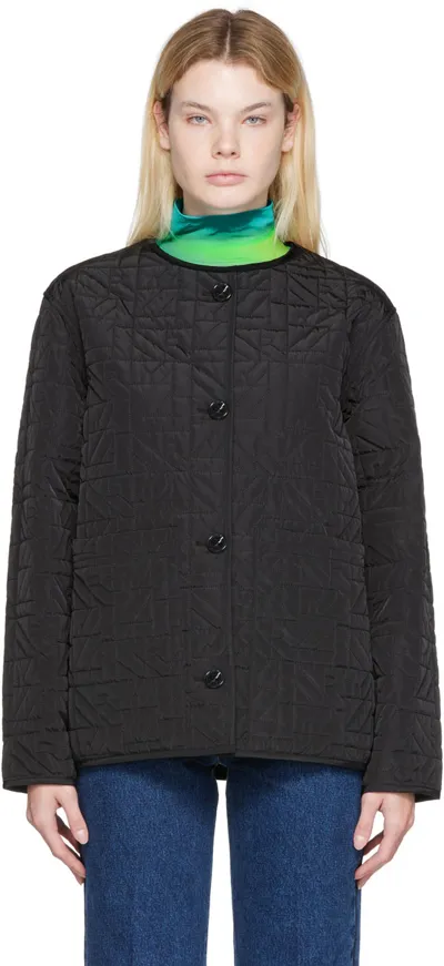 Nina Ricci Black Quilted Boxy Jacket