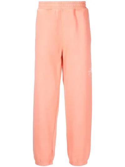 Stussy Logo-print Track Pants In Orange