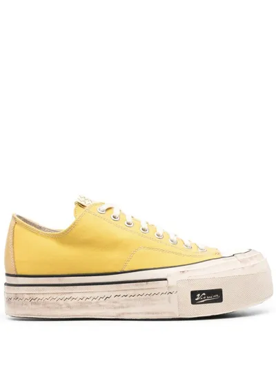 Visvim Platform-sole Low-top Sneakers In Yellow