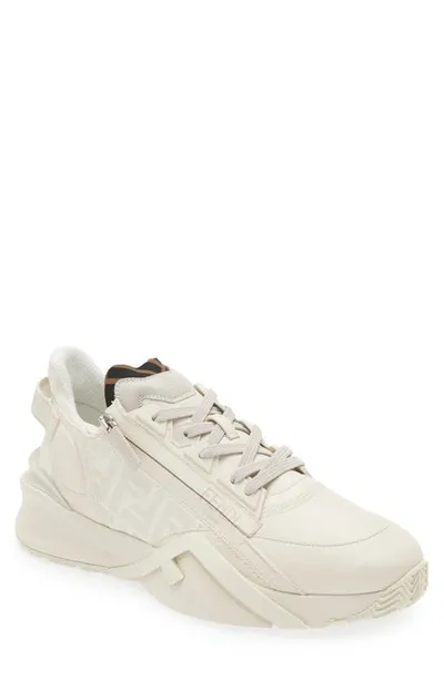 Fendi Flow White Leather Low-tops