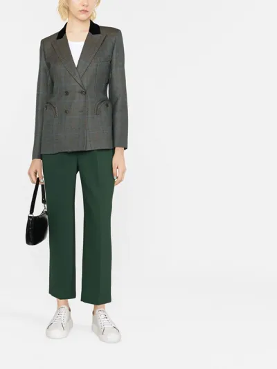 Blazé Milano Peak-lapel Double-breasted Jacket In Green