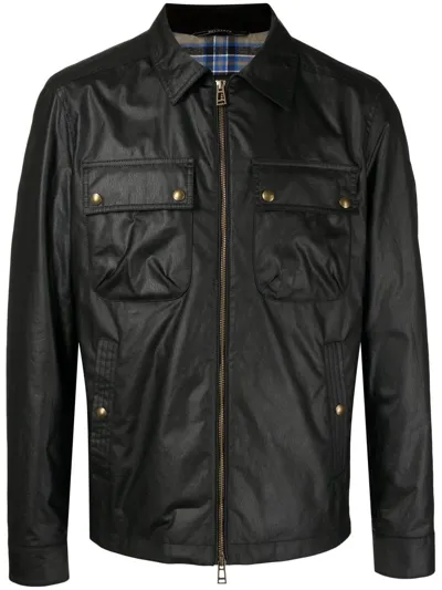 Belstaff Racemaster Waxed-cotton Jacket In Schwarz