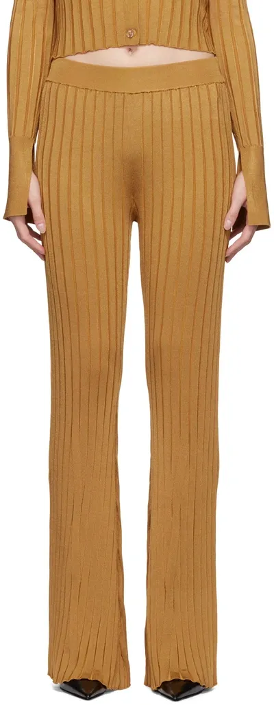 Remain Birger Christensen Yellow Leimah Lounge Pants In Beige