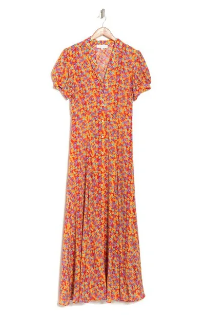 Caroline Constas Bel Floral Silk Crêpe Maxi Dress In Red Ditsy Floral