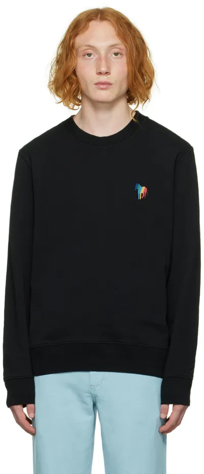 Ps By Paul Smith Black Zebra Sweater In 79 Blacks