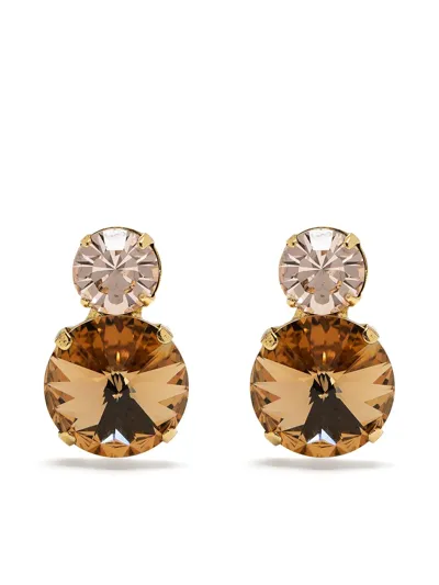 Jennifer Behr Myrla Crystal-embellished Earring In Gold