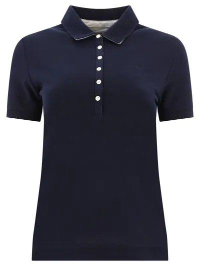 Barbour Womens Blue Cotton Polo Shirt