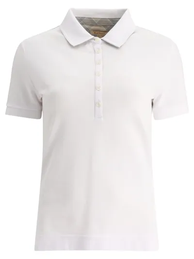 Barbour Womens White Cotton Polo Shirt