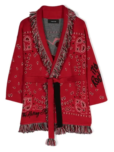 Alanui Bandana-print Fringed Cardigan