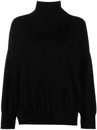 Loulou Studio Long-sleeve Roll-neck Jumper In Black