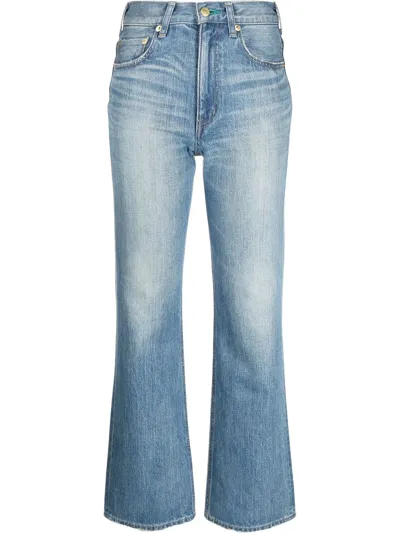 Tu Es Mon Tresor Slim-fit Bootcut Jeans In Blue