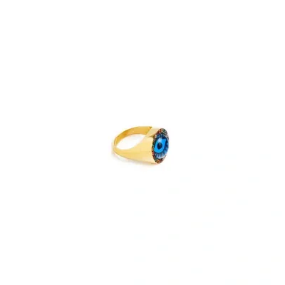 Ileana Makri Bague Motif Oeil Et Strass