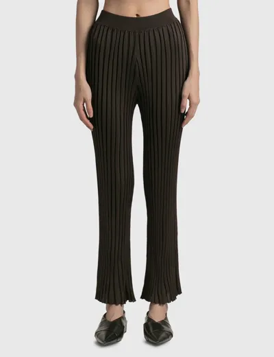 Jil Sander Flared Trousers In Brown