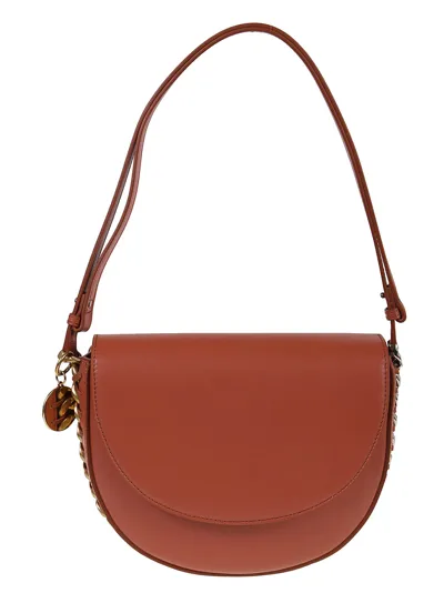 Stella Mccartney Medium Flap Shoulder Bag Alter Mat In Burgundy