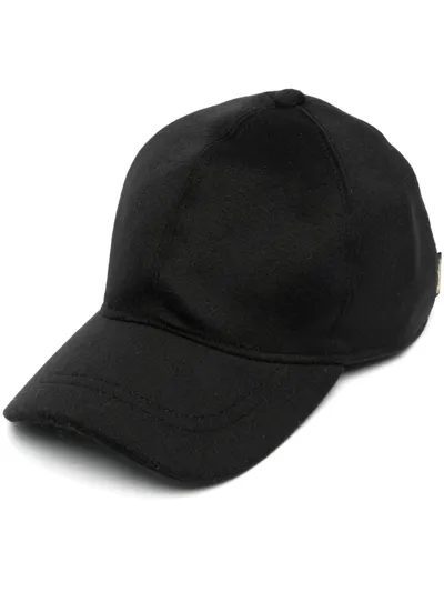 Borsalino Felt Baseball Cap In Black