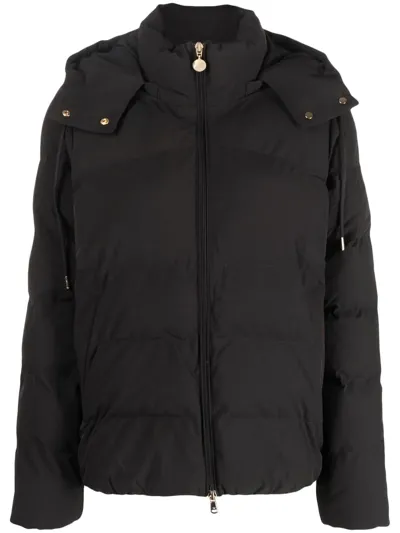 Ea7 Hooded Zip-up Jacket In Schwarz