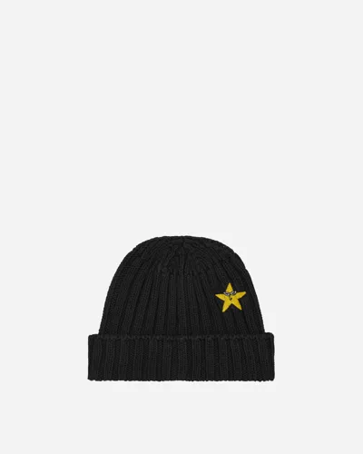 Sky High Farm Recycled Cotton Intarsia Beanie In Black