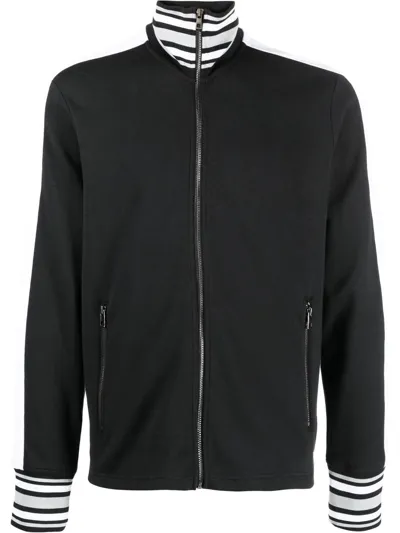 Michael Kors Funnel-neck Zip-up Sweatshirt In Black