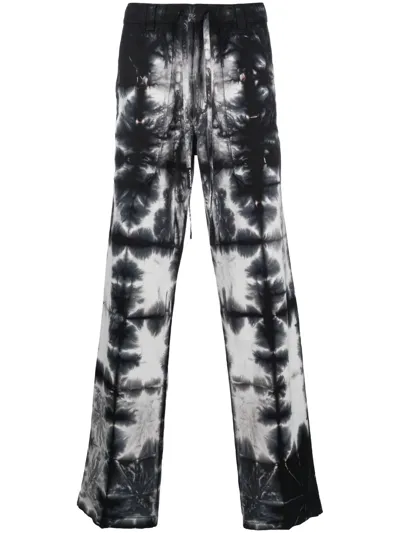 Nahmias Tie-dye Straight-leg Trousers In Blue Tye Dye