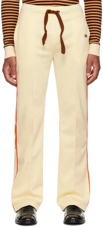 Wales Bonner Yellow Percussion Track Pants In Pale Yellow