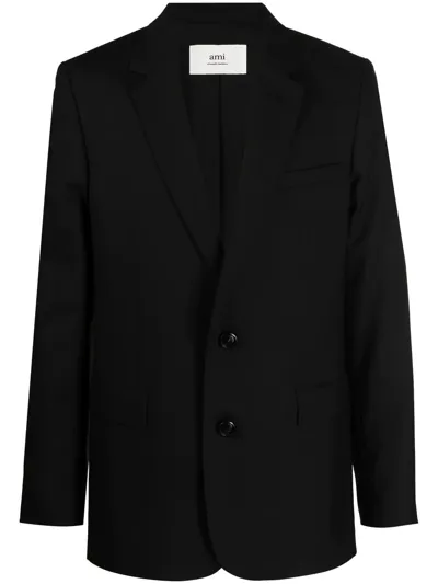 Ami Alexandre Mattiussi Single-breasted Blazer In 001 Black