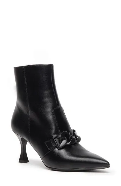 Nerogiardini Chain Pointed Toe Bootie In Black