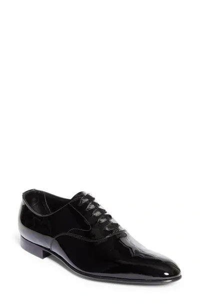 Ralph Lauren Purple Label Pagent Patent Oxford In Black