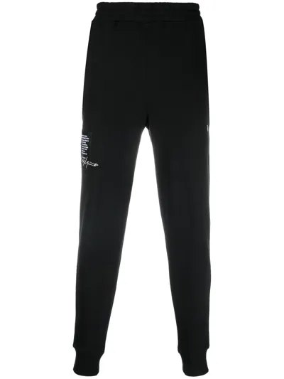 Yohji Yamamoto Tapered-leg Track Pants In Black