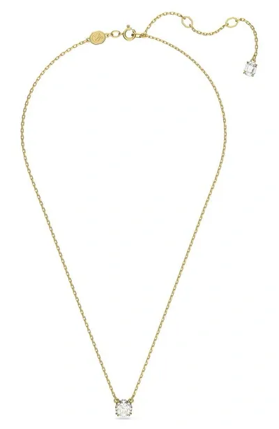 Swarovski Silver-tone Constella Crystal Pendant Necklace, 14-7/8" + 2" Extender In Gold