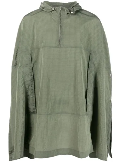 Orlebar Brown Rennick Nylon-ripstop Hooded Poncho In Green