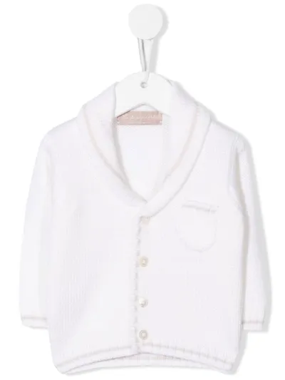 La Stupenderia Babies' Single-breasted Knitted Cardigan In White