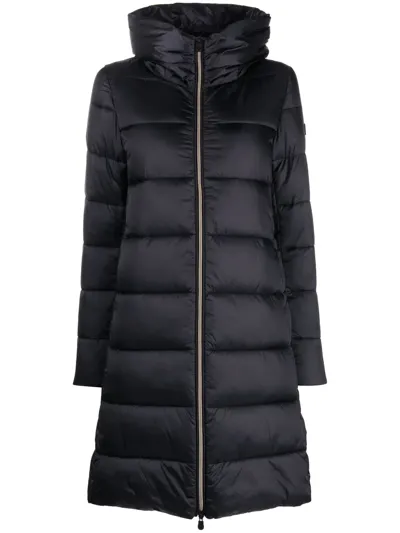 Save The Duck Lysa Long Puffer Coat In Black