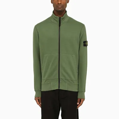 Stone Island Olive Green Zipped Cardigan