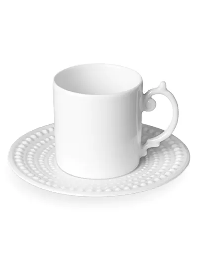 L'objet Haas Mojave Espresso Cup & Saucer In White