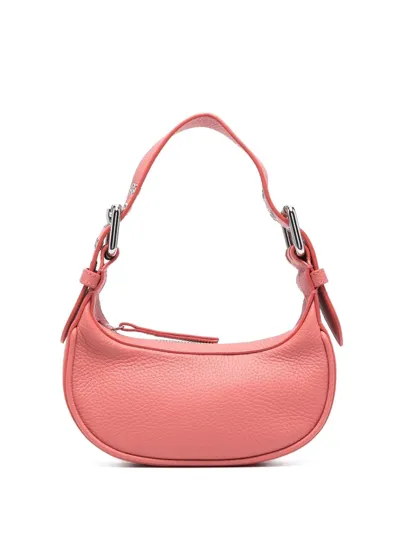 By Far Mini Soho Leather Tote Bag In Rosado