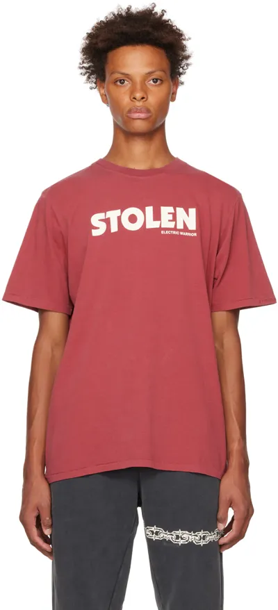 Stolen Girlfriends Club Gig Poster Logo-print T-shirt In Rosa