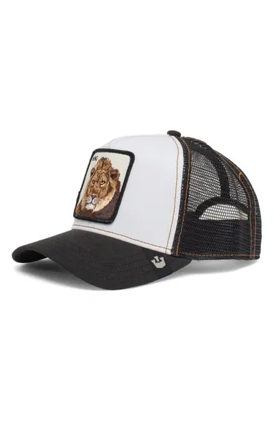 Goorin Bros The King Lion Black/white Trucker Hat 101-0388-blk