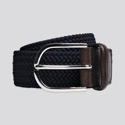 Asket The Braided Elastic Belt Dark Navy