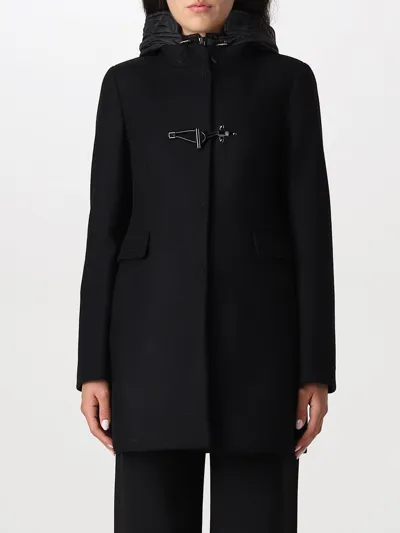 Fay Toggle Coat Foderato In Black