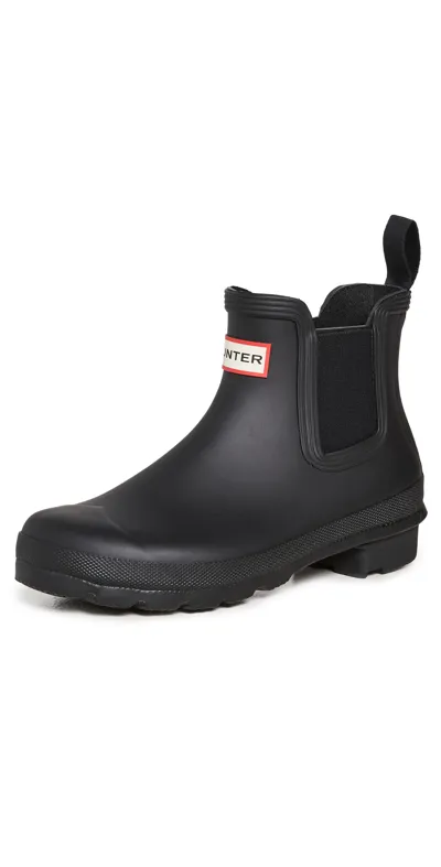 Hunter Original Waterproof Chelsea Rain Boot In Black