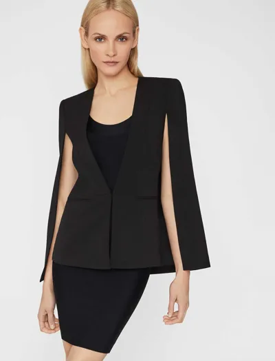 Bcbgmaxazria Upas Cape Jacket In Black