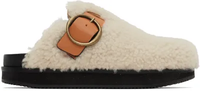 Isabel Marant Mirst Genuine Shearling Clog In White